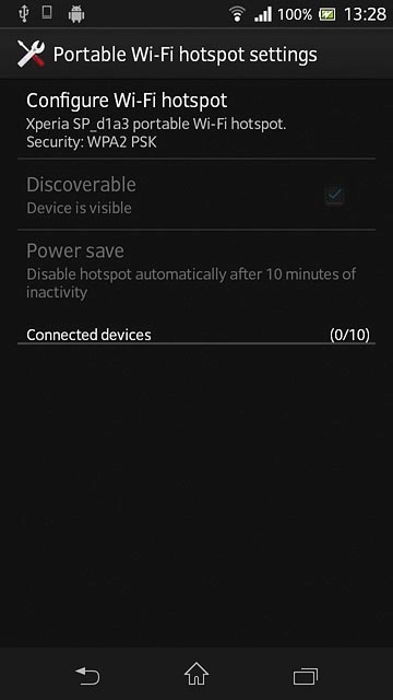Press the return icon.