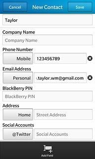 Press the field below Email Address.