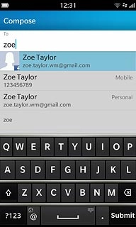 Key in the first letters of the required contact.Matching contacts are displayed.Press the required contact.
