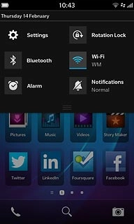 Slide your finger down the display starting from the top edge of your phone.Press Bluetooth.