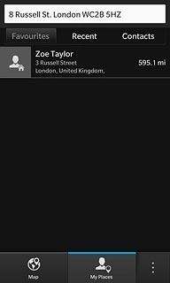 Press the required destination for more information.