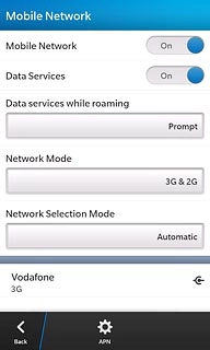Press the drop down list below Network Mode.