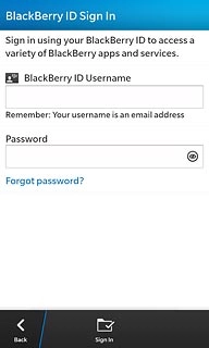 Press Sign In.Wait a moment while your BlackBerry ID is activated.