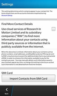 Press Import Contacts from SIM Card.