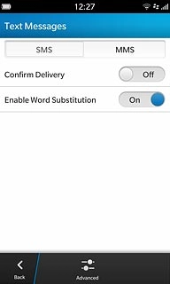 Press the indicator next to Confirm Delivery to turn the function on or off.