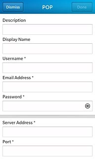 Press the field below Port.Key in 110