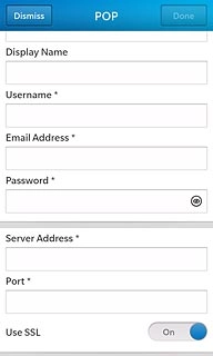 Press the indicator next to Use SSL to turn off SSL encryption.