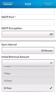 Press the required period.