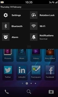 Slide your finger down the display starting from the top edge of your phone.Press Wi-Fi.