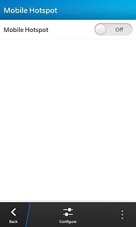 If you've previously used your phone as a Wi-Fi hotspot:Press Configure.