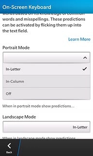 Press In-Column or In-Letter.