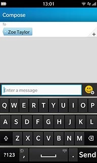 Press Enter a message.Write the text for your picture message.