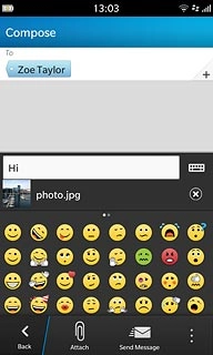 Press Send Message when you've finished your picture message.