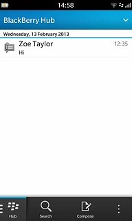 Slide your finger right on the display.Press Compose.
