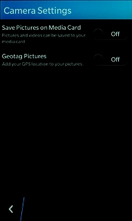 Press the indicator next to Geotag Pictures to turn the function on or off.