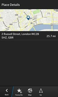 Press Favourite to save the destination as a favourite.
