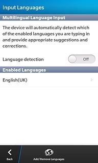Press the indicator next to Language detection to turn on the function.