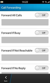 The current settings will be displayed.Press the indicator next to one of the following options: