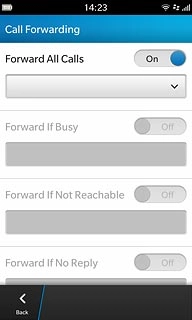 Press the drop down list below the divert type.