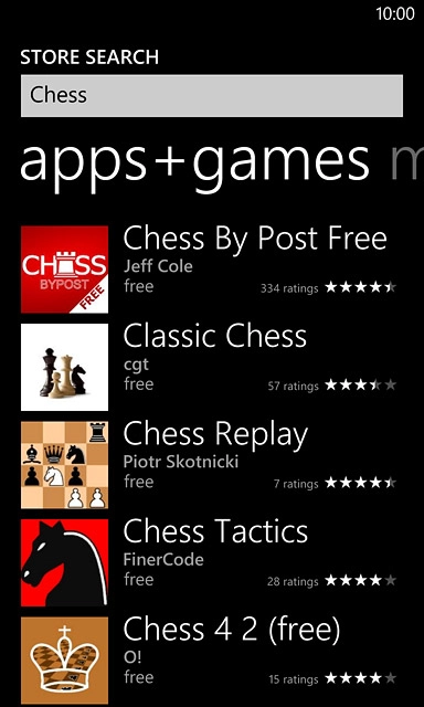 Press the required app.