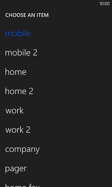 Press the required number type.