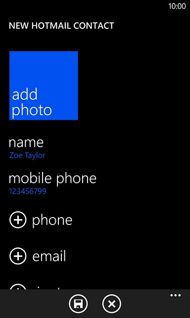 Press email and key in the required email address.
