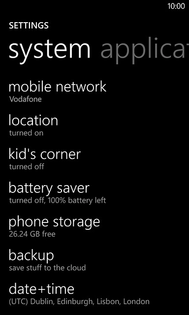 Press mobile network.