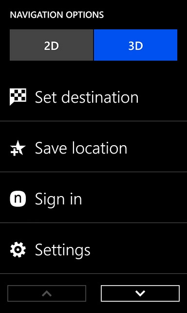 Press Set destination.Select one of the following options:Enter destination, go to 2a.Select favourite destination, go to 2b.Select a previously used destination, go to 2c.