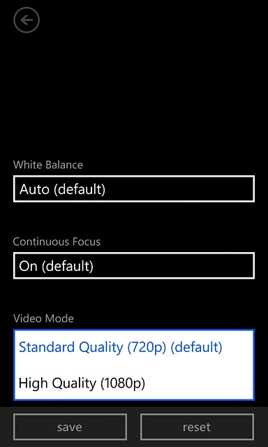 Press the required resolution.