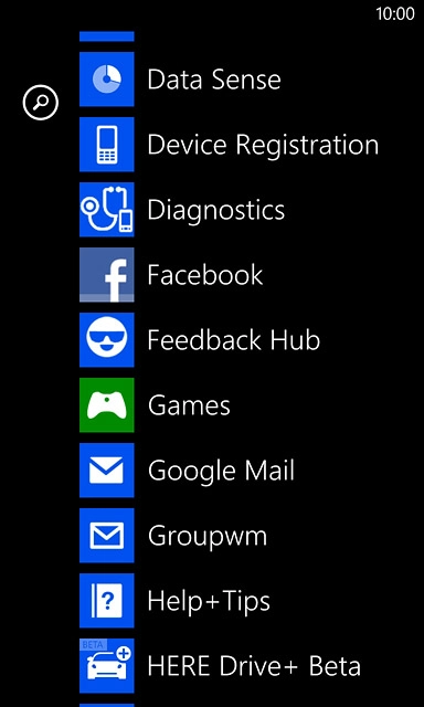 Slide your finger left across the display to open the main menu.Press HERE Drive+ Beta.
