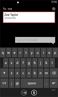 Key in the first letters of the required contact.Matching contacts are displayed.Press the required contact.
