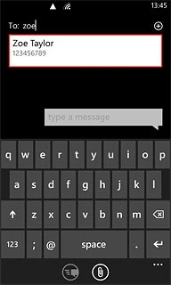 Key in the first letters of the required contact.Matching contacts are displayed.Press the required contact.