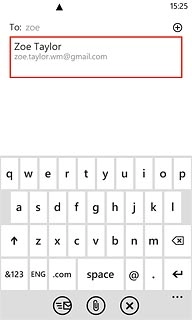 Key in the first letters of the required contact.Matching contacts are displayed.Press the required contact.Repeat the procedure to add more recipients.