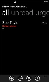 Press the required email message to read it.