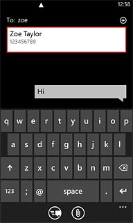 Press the required contact.