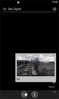 Press the send icon when you've finished your picture message.