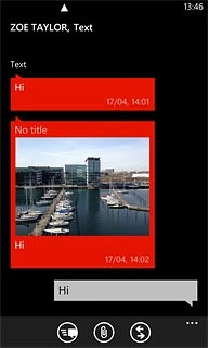 Write the text and press the send icon.