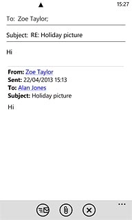 Write the email message and press the send icon.