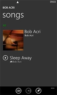 Press the required audio file.