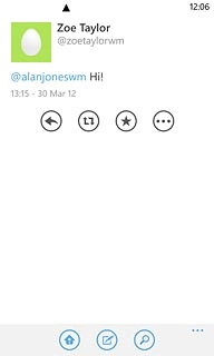 Press the reply icon.