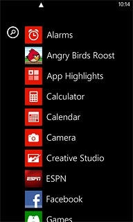 Slide your finger left on the display.Find the required menu item.Press and hold the menu item until a pop-up menu is displayed.
