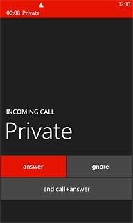 When you have an ongoing call, the new call is signalled by a sound.Press answer.The new call is answered and the active call is put on hold.