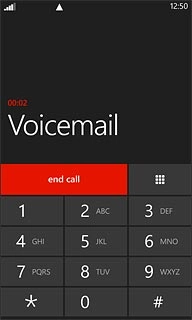 Press end call to end the call and return to the home screen.