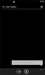 Press type a text message.Write the text for your text message.