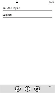 Press Subject and key in a subject for the email message.