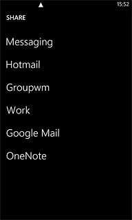 Press the required email account.An email message containing the picture or video clip is created.Key in the first letters of the required contact.Matching contacts are displayed.