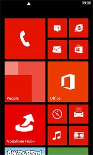Press the HERE maps icon.