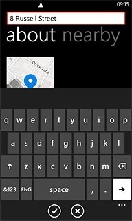 Key in the required name for the destination and press the confirm icon.