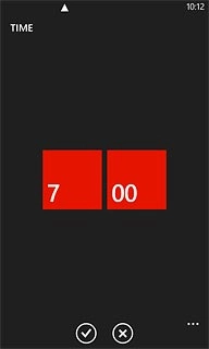 Press hours and minutes and set the required time.