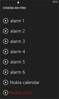 Once you've found an alarm tone you like, press the required alarm tone.